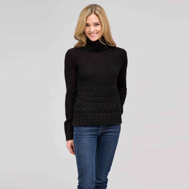 Wool Blend Turtle Neck Sweater, , large image number 0